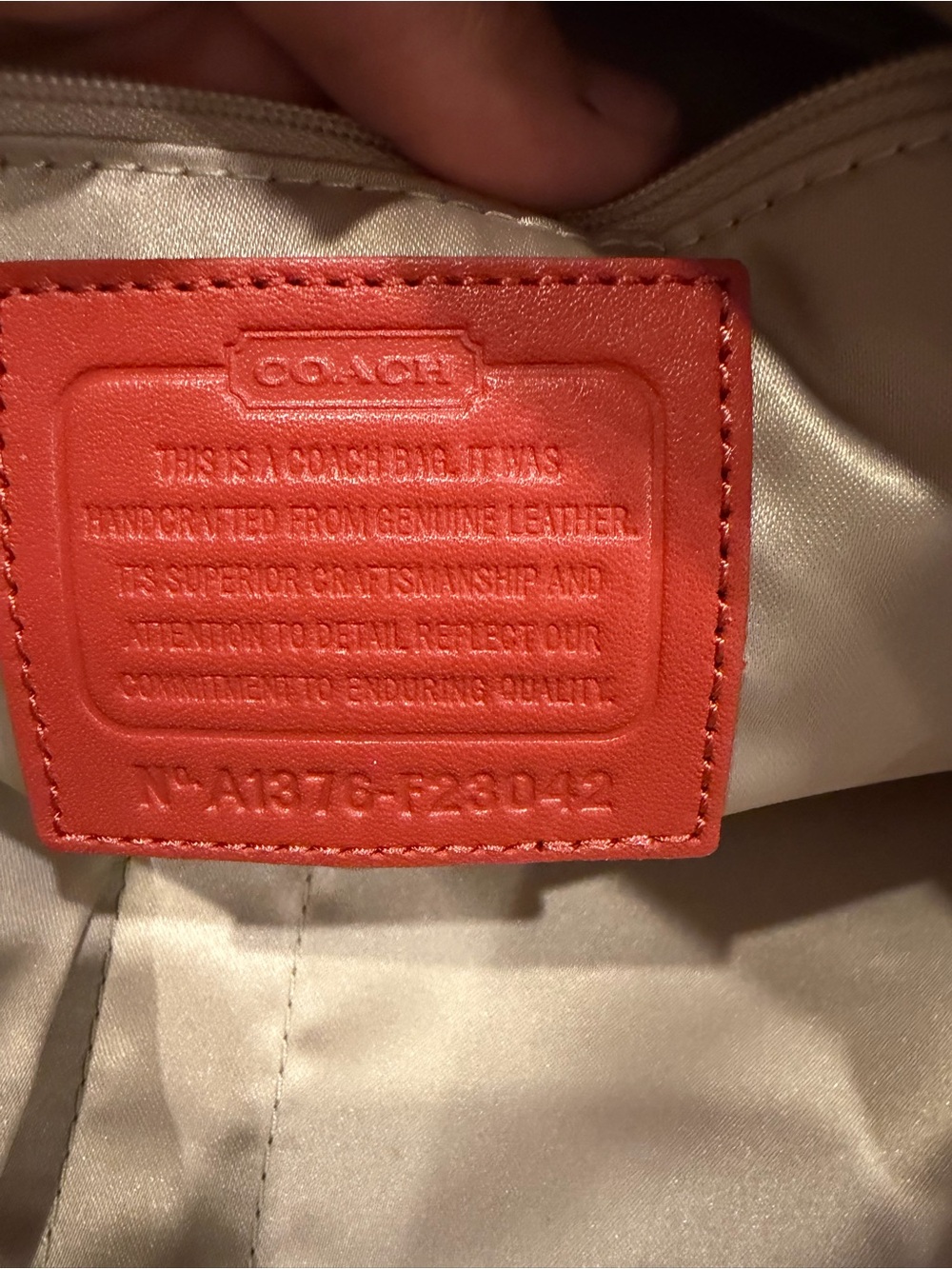 Coach Madison Lindsey Coral Croc Leather Satchel F22304 - Picture 6 of 9